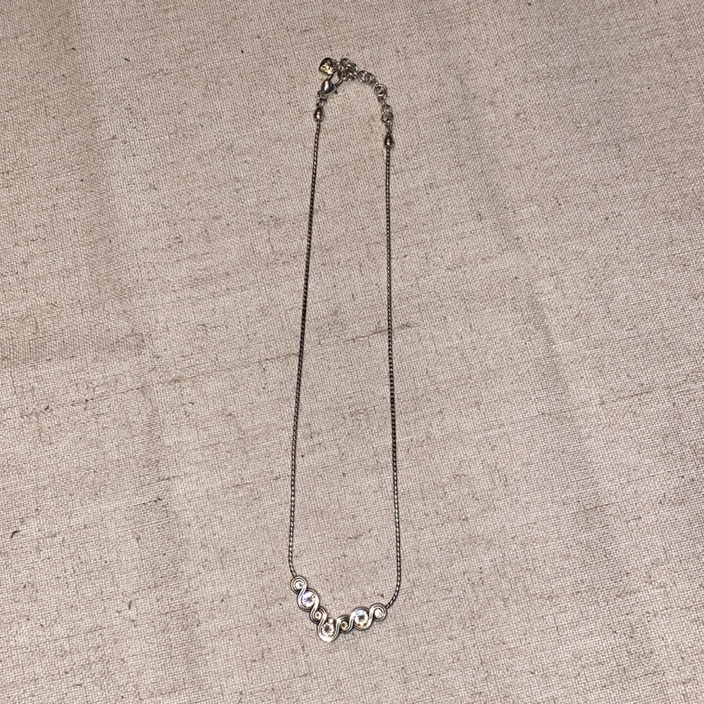 Brighton Diamond and silver necklace